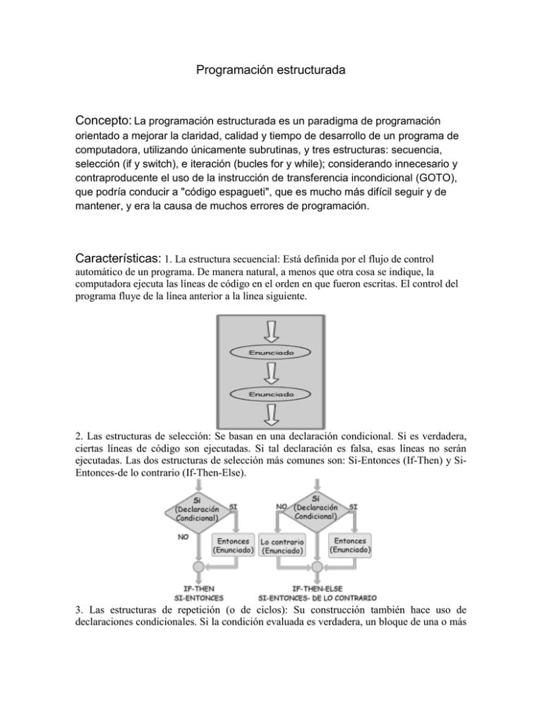 Programación estructurada Concepto