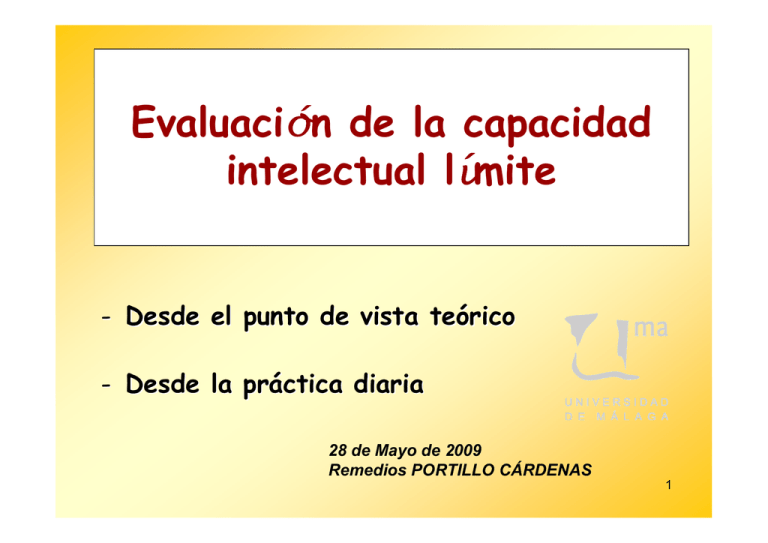 Evaluación de la capacidad intelectual límite