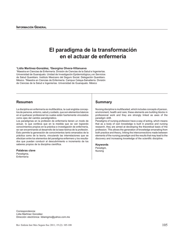 El Paradigma De La Transformaci N En El Actuar De