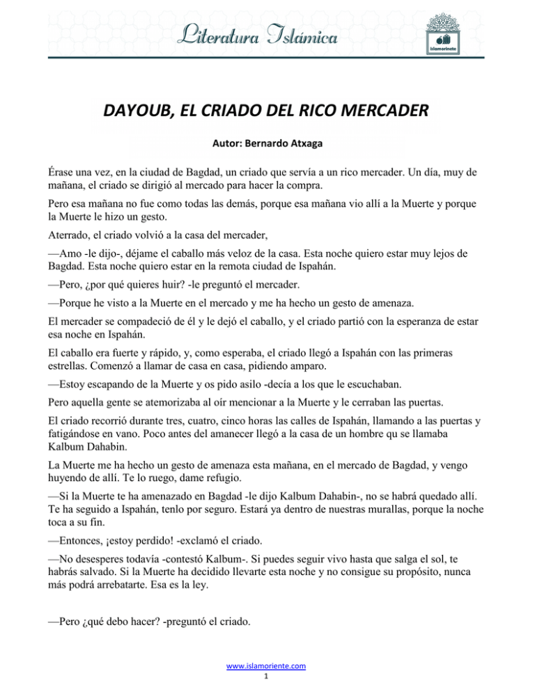 Dayoub El Criado Del Rico Mercader