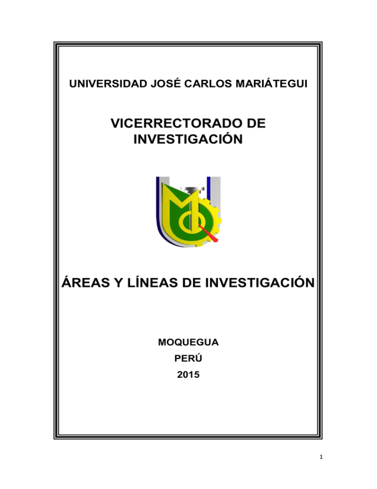 Reas Y L Neas De Investigaci N Ujcm