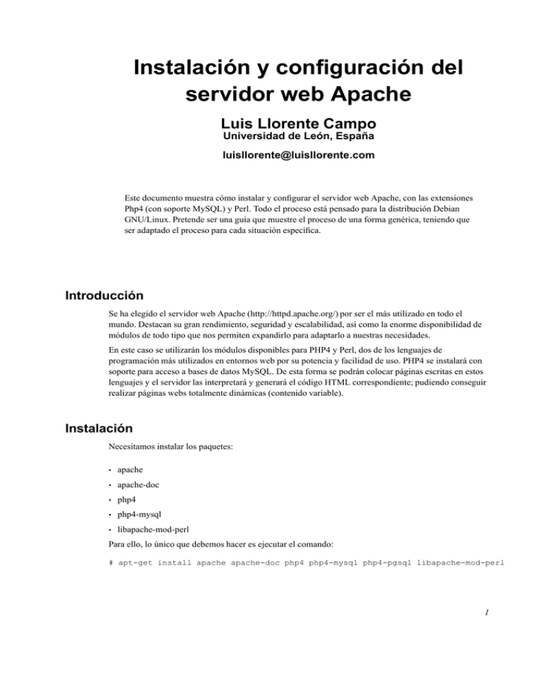 Instalaci N Y Configuraci N Del Servidor Web