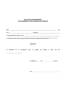 solicitud de excedencia por cuidado hijo menor de tres años