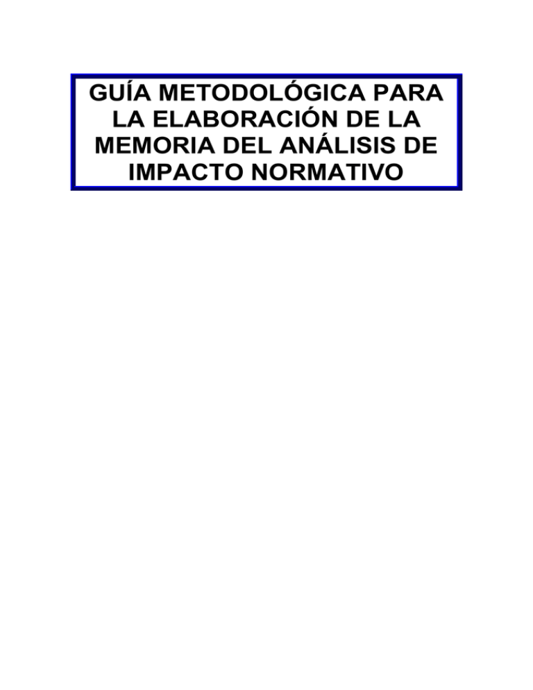 Guía Metodológica para la elaboración de la Memoria del Análisis