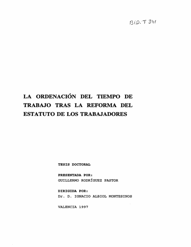 La Ordenaci N Del Tiempo De Trabajo Tras La Reforma