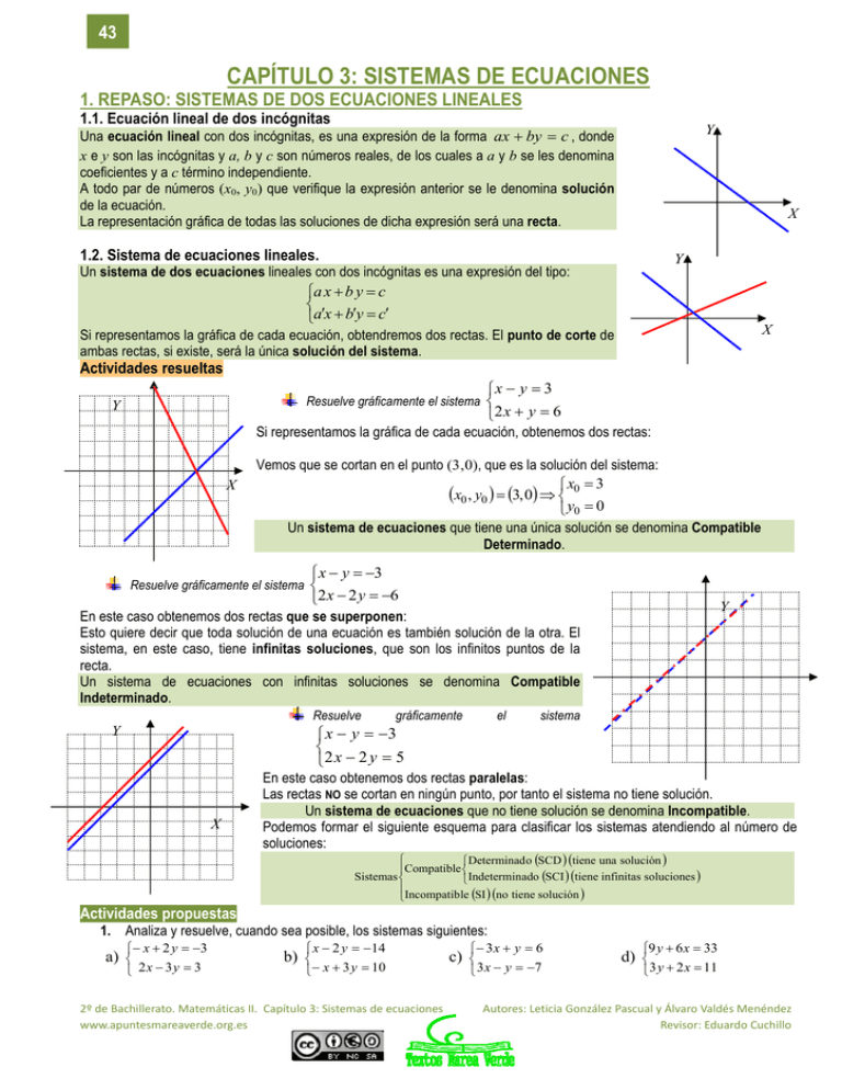 Cap Tulo Sistemas De Ecuaciones