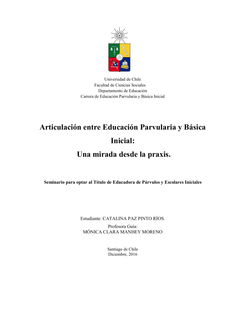 Tesis Articulación entre Educación Parvularia y Básica Inicial