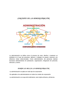 CON CEPTO DE LA ADMINISTRACIÓN