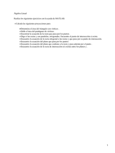 Álgebra Lineal Realiza los siguientes ejercicios con la ayuda de MATLAB. •