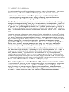 Alimentación Adecuada