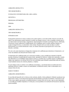 Ambliopía Isometrópica: Investigación Error Refractivo