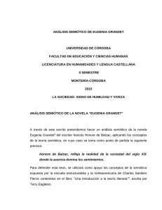 Análisis Semiótico de Eugenia Grandet