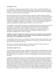 Antropología Linguística y Social