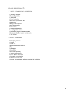 Aspectos legales de la Construcción. Gestión Urbanística