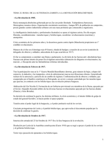 Autocracia zarista y revolución bolchevique en Rusia