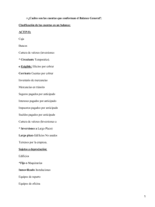 Balance General y Estado de ganancia y pérdida