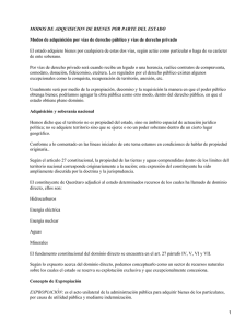 Adquisición de Bienes por el Estado: Modos Legales