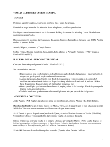 Causas y desencadenantes de la Primera Guerra Mundial