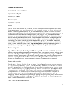 UNIVERSIDAD DE CHILE Chile después de Chile Vicerrectoría de Asuntos Académicos