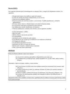 Clasificación de hostelería