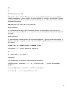Combinatoria y recurrencia