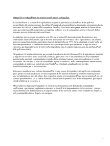 Comentario economía. Prácticas geografía de España