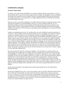 COMPOSITION 2. Biography JOAQUIN MERCADER