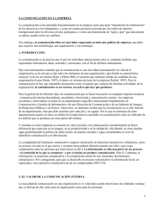 LA COMUNICACIÓN EN LA EMPRESA