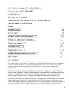 Métodos para Resolver Conflictos en el Tráfico Jurídico Internacional