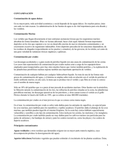 CONTAMINACIÓN Contaminación de aguas dulces