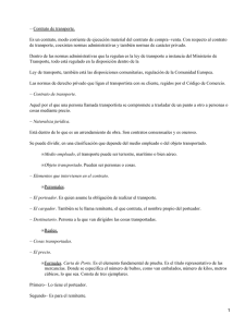 − Contrato de transporte.