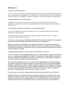 PRÁCTICA Nº 1 1ª) ¿Qué es un convenio colectivo?