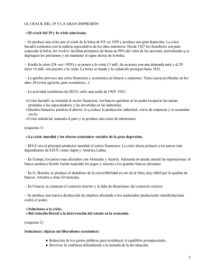 Crack del 29 y la Gran Depresión