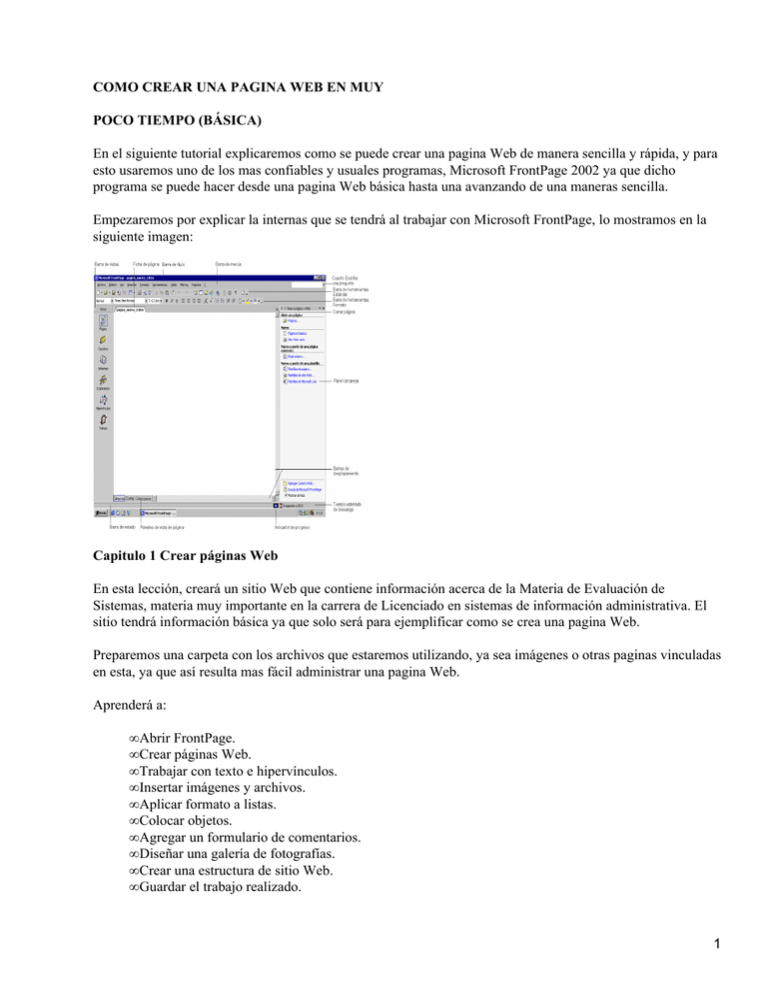 Creación De Una Página Web