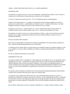 Cristalografía: Aplicación de Rayos X - Apuntes