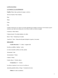 LATIN (CULTURA) LA FAMILIA Y EL MATRIMONIO Pater