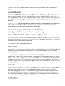 Delegación de facultades en el ordenamiento jurídico administrativo chileno
