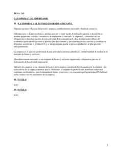 Derecho empresarial. Empresa y empresario