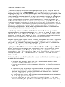 Clasificación de los días en roma