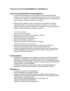 Diferencias entre entrenamiento y desarrollo