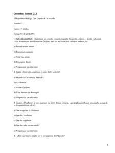 Control de  Lectura  N° 1 Selección múltiple: Nombre : ....