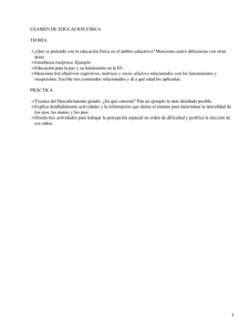 EXAMEN DE EDUCACION FISICA TEORÍA •