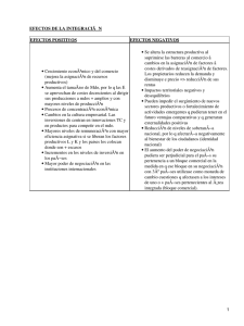 Efectos d ela integración