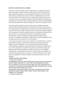 Efectos nocivos del alcohol