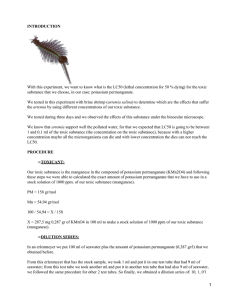 Effects of potassium permanganate on artemia salina
