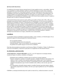 Eje cronológico de la Revolución francesa