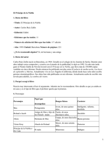 El Príncipe de la Niebla 1. Datos del libro −Título: −Autor:
