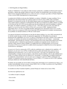 1.−Perfil biográfico de Miguel Delibes.