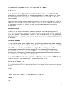 Enfermedades congénitas del Metabolismo