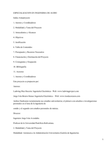 Especialización en Ingenieria de Audio